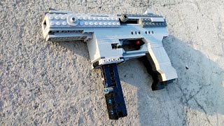 Lego SemiAuto Brickshooter Tec9 Blowback  Working Gun [upl. by Devlin]