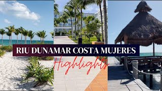 Highlights of RIU Dunamar and RIU Palace Costa Mujeres  Best Beach  Family Friendly [upl. by Arretnahs]