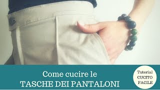 Come cucire le tasche dei pantaloni  Tutorial Rubrica Cucito facile 5 [upl. by Rekoob]