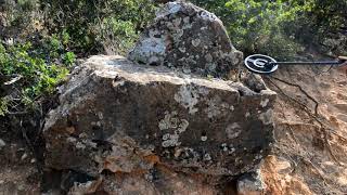 TREASURES ENCLOSED IN BIG ROCKS  found with metal detector [upl. by Leaffar]