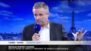 Nicolas DupontAignan quotle gouvernement nous demande de trancher dans le vifquot [upl. by Lleira]