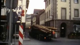 Kirn 70er Jahre Holztransporter der Firma Kuntz fährt durch die Gerbergasse [upl. by Latimore]