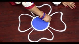 New year 2021 muggulu by easy rangoli Suneetha  Amazing New year Kolam rangoli designs [upl. by Goldwin]