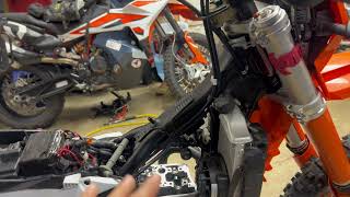 2024 ktm 350 excf valve clearance check and re shim Pt1 [upl. by Attenra]