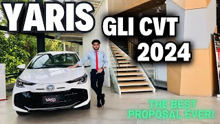 YARIS GLI 13 CVT 2024 VIDEO WITH PRICE AND BOOKING DETAILS yaris2024 yarisfacelift yarisgli13 [upl. by Christi622]