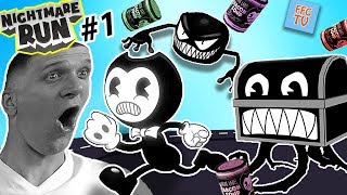 ПРИКЛЮЧЕНИЯ БЭНДИ Побег от ЗЛОДЕЕВ в Игре Bendy Nightmare Run ОГРОМНЫЙ ОСЬМИНОГ FFGTV Папа играет [upl. by Enaamuj]