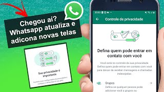 🎉 Chegou aí WhatsApp Atualiza e GANHA NOVAS TELAS 🥰 2023 [upl. by Pellegrini416]