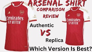 Arsenal Home Shirt 202324 Comparison Review Adidas Premier League Jersey Authentic Kit Error [upl. by Nileve]