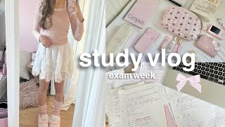 study vlog🍥  exam week preparation realistic school days in my life [upl. by Gunzburg260]