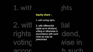 EQUITY SHARES  MEANING OF EQUITY SHARES SHARE CAPITAL COMPANY LAW [upl. by Keene85]