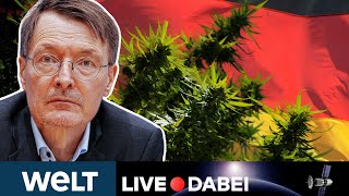 CANNABIS LEGALISIERUNG Karl Lauterbach  So soll Deutschland kiffen dürfen  WELT Live dabei [upl. by Ariak]