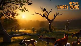 Sunset Animals Poem In English  Happy Tune Time amp Kids Song [upl. by Karlotta]