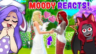 MOODY REACTS To GETTING MARRIED To IAMSANNA Sims 4 [upl. by Arualana]