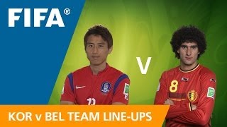 Korea Republic v Belgium  Team lineups EXCLUSIVE [upl. by Elrahc]