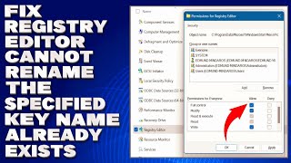 How To Fix Registry Editor Cannot Rename The Specified Key Name Already Exists Solution [upl. by Lilia]