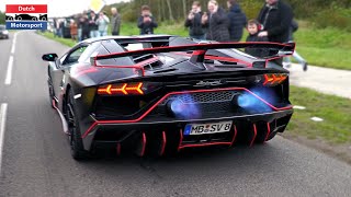 Supercars leaving Car Show  800HP Gintani SVJ Regera F12 NLargo XBOW GTXR GT2 RS [upl. by Wrightson110]