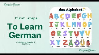 German AlphabetsVowels amp Dipthong  Learn German for beginners Explanation in Burmese [upl. by Gaspard]