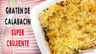 Gratén de calabacín al horno con bacon y queso  Receta SOS [upl. by Merrow]