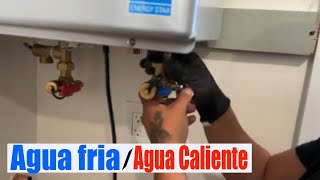 👉cOmO conecTar PlomeriAagua fRia y AguA CalienTE CalenTadOr De PaSo [upl. by Ajar]