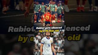 Lamine Yamal silenced Rabiot and his Country 🙂‍↔️🔥 football euro2024 spain france [upl. by Acinomed317]