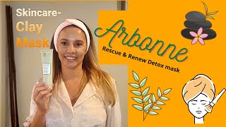 Arbonne rescue and renew detox mask  Simple DIY skincare [upl. by Etaner579]