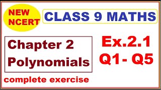 Class 9 Maths  Ex21  Chapter 2  Polynomials  New NCERT  Ranveer Maths 9 [upl. by Manon]