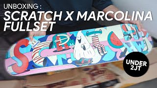 UNBOXING  Skateboard Fullset SCRATCH X MARCOLINA [upl. by Alyakim124]