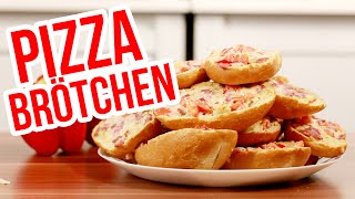 Pizza Brötchen selber machen Günstig einfach und super lecker [upl. by Norrek744]