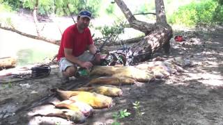 Topcatting the Neosho river in missouri [upl. by Ahsitram]