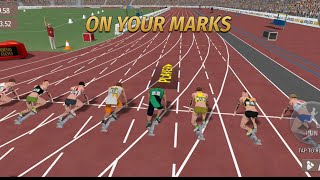 Olympic athletes 100m race India 🇮🇳 Win [upl. by Lacefield]