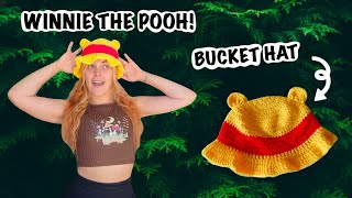 Crochet Your Own Winnie the Pooh Bucket Hat  BeginnerFriendly  StepbyStep Tutorial [upl. by Weil969]