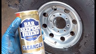 Bar Keepers Friend Cleaning Tire Rim [upl. by Adallard]