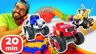 ¡Aventuras de Blaze de THE MONSTER MACHINES Coches de juguete para niños [upl. by Klara]