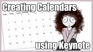 Creating Calendar Pages Using Keynote for Mac [upl. by Tarrel]