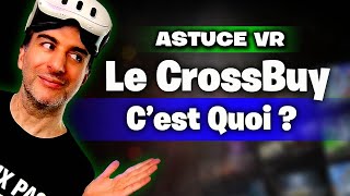 ASTUCE VR FR  Cest quoi le CrossBuy entre le Meta Quest et PCVR  Explication rapide 😄 [upl. by Enomahs299]