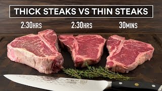 Sous Vide THICK Steaks vs THIN Steaks Experiment [upl. by Kathryne]