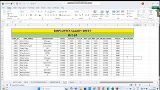 Employees salary sheet in Microsoft Excelpart9🙂🙂 [upl. by Margery512]