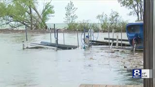 Wind and high water levels creating more flooding on Lake Ontario shoreline [upl. by Hans]