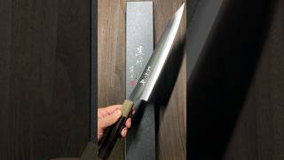 Yu Kurosaki VGXEOS NEW GEKKO SlicerSujihiki 240mm with White Buffalo Ring Ebony Handle [upl. by Dorena]