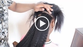 How to Install Clip Ins on Relaxed and Natural Hair Knappy Hair Extensions [upl. by Auria835]