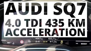 Audi SQ7 40 TDI 435 hp AT  acceleration 0100 kmh [upl. by Lagasse]