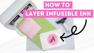 How to Layer Cricut Infusible Ink without the Slice Tool Cricut Joy Xtra Projects [upl. by Olpe]