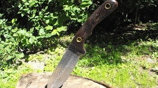 Blacksmithing Knifemaking  Forging A Rasp Chopper Knife From A Farriers Rasp  Part 2 [upl. by Hoffarth]