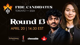 Round 13 FIDE Candidates amp Womens Candidates [upl. by Emmalee625]