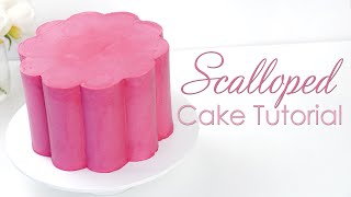 Creating a Scallop Shaped Buttercream Cake Effect  Cake Decorating Techniques Tutorial [upl. by Odelia89]