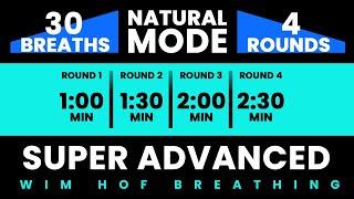 Super Advanced Wim Hof Guided Breathing  4 Rounds  30 Breaths  Pure Breathwork No Frequencies [upl. by Cornwell]