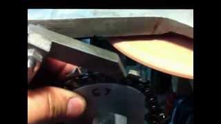 New slide block for Silvey Razursharp II grinding a chain [upl. by Koller]