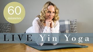 LIVE  Restorative Yin Yoga Sequence  Yoga with Melissa 458 [upl. by Jaf626]