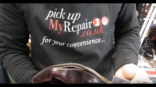 Fixing big rip on Jeffery West shoes  Hole in Jeffery West Shoes [upl. by Ahsinra]