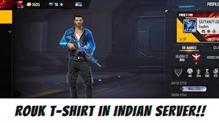 ROUK FF TSHIRT IN INDIAN SERVER 🔥🔥 [upl. by Enyrhtak]